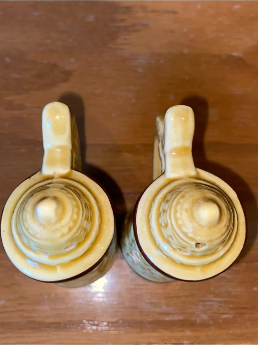 Ceramic Beer Stein Salt & Pepper Shakers Handles Mark Twain’s House Hannibal MO